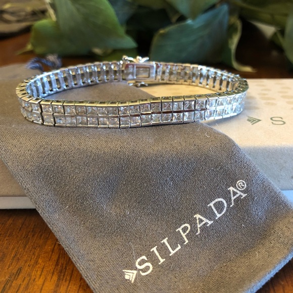 Silpada Jewelry - Silpada B1390 Double Row CZ Bracelet